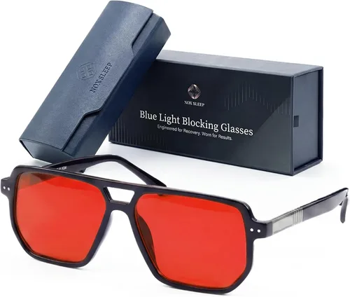 Miniatura 7 de Nox Sleep Lentes de bloqueo de luz azul para hombres, antifatiga ocular, para computadora y juegos, bloquean el 95% de la luz azul, reducen