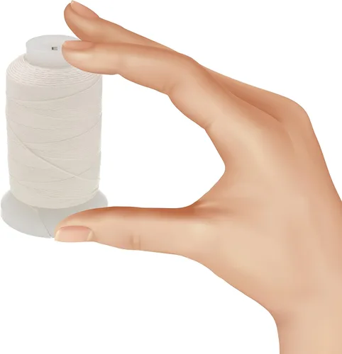 Miniatura 4 de The Beadsmith Cordón de seda pura – Blanco, tamaño E (0.325 mm/0.0128"), 200 yardas (600 pies), carrete de 1/2 onza