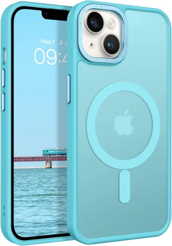 Miniatura 11 de BENTOBEN Funda magnética para iPhone 14 Plus, compatible con MagSafe, translúcida mate, esmerilada, delgada, ligera, a prueba de golpes