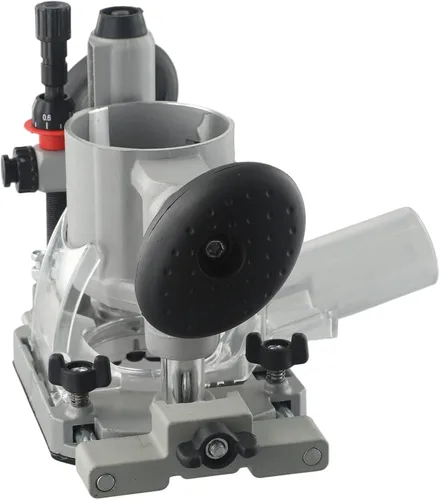 Miniatura 5 de 2.559 in Plunge Router Base Carpintería Recorte Fresado con cerradura de leva de acero ajustable y bujes de aluminio, plata+negro