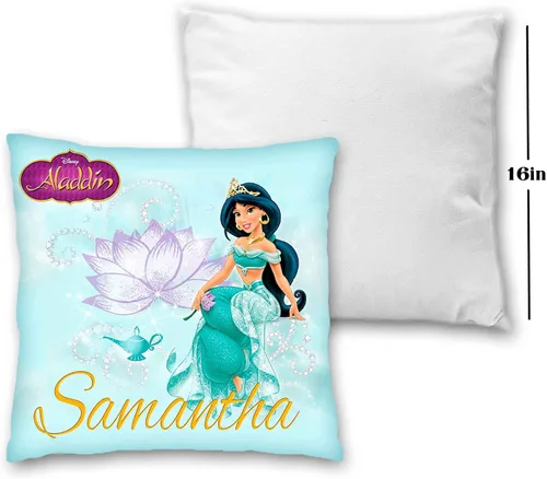 Miniatura 2 de Jasmine Pillow with Name - 16in Insert Included