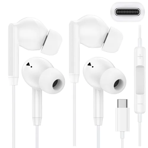 Miniatura 8 de Samsung - Auriculares con cable USB C, auriculares USB C con cable para Apple iPhone 17e 17 Pro Max 17pro Air 16e 16 15 Plus, auriculares