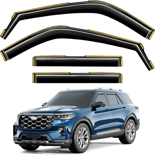 Miniatura 29 de Protectores de lluvia para ventana de canal para Jeep Grand Cherokee 2011-2021 (no para L), protectores de lluvia extra duraderos, viseras laterales