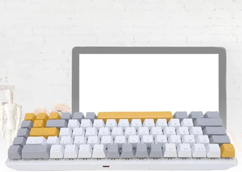 Miniatura 7 de Jectse Teclado RGB para juegos, 60% teclado mecánico con cable con interruptor azul, computadora ergonómica para computadora portátil