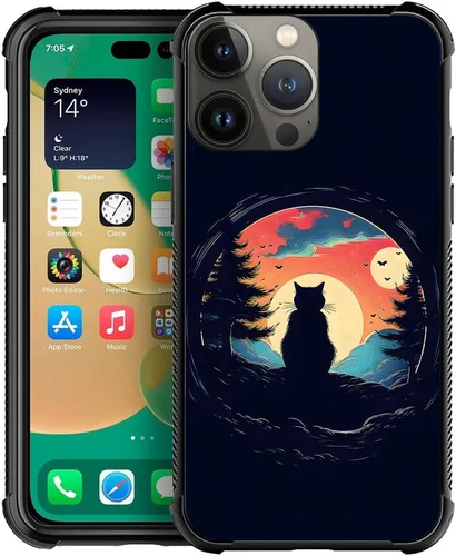 Miniatura 39 de CARLOCA Funda compatible con iPhone 11 Pro Max, patrón de carretera del desierto naranja alienígena, ultra protección, a prueba de golpes