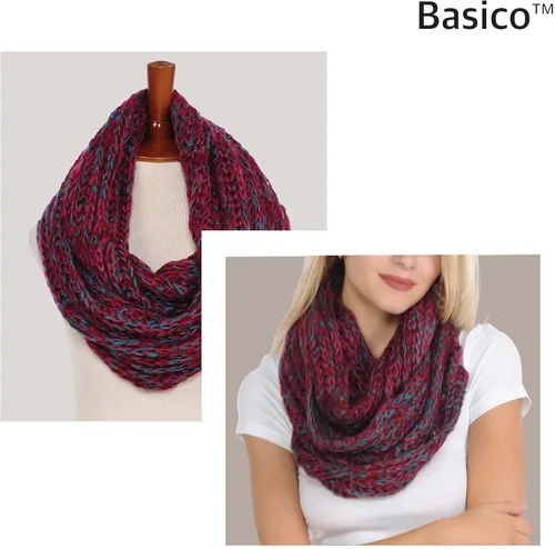 Miniatura 3 de Bufanda gruesa para mujer, bufandas infinitas con lazo circular para mujer