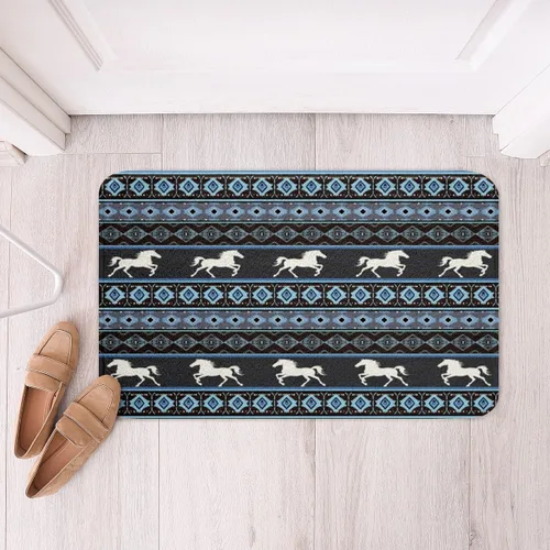Miniatura 33 de Feelyou Aztec Bathroom Rugs Aztec Southwestern Printed Bath Mats for Bathroom Bohemian Bath Rugs for Shower Tub Cowboy Cowgirl Bathroom Accossories