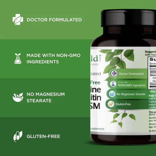 Miniatura 4 de Emerald Labs Glucosamina y condroitina con MSM - Suplemento para la salud ósea y las articulaciones - Sin gluten - 120 cápsulas