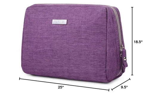Miniatura 9 de Narwey Bolsa grande de maquillaje de viaje, bolsa organizadora de cosméticos, bolsa de aseo personal, bolsa de maquillaje, bolsa con cremallera