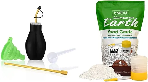Pulverizador de bulbos para insectos – Paquete de dispensador aplicador extensible de 7 pulgadas con tierra de diatomeas de grado alimenticio (4
