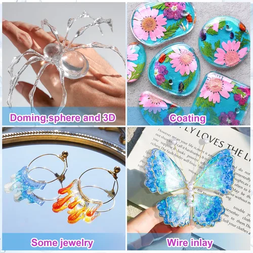 Miniatura 6 de LET'S RESIN Resina UV, Kit de Resina UV de Alta Viscosidad Transparente y Gruesa de 200g, Resina Epóxica Ultravioleta de Curado Rápido y Baja