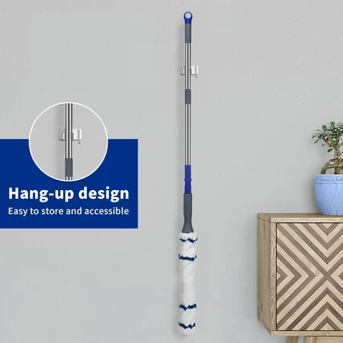 Miniatura 6 de Silkyhose Escoba Auto-Escurrimiento Giratoria de Algodón con Mango Largo para Seco y Húmedo con Rotación para Limpieza de Pisos de Cocina, Baño