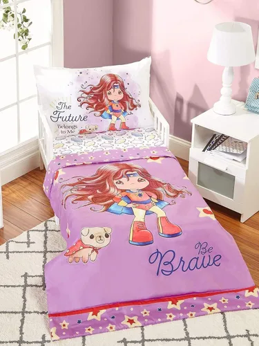Miniatura 23 de EVERYDAY KIDS Juego de ropa de cama de 4 piezas para niños pequeños – Aventuras del espacio exterior – Incluye edredón, sábana encimera, sábana