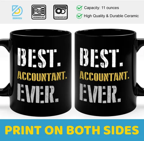 Miniatura 5 de Best Accountant Ever - Taza de regalo divertida y única, regalo para compañeros de trabajo, regalo para miembros de la familia, regalos