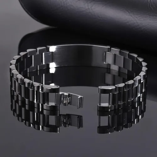 Miniatura 5 de MEALGUET - Pulsera de acero inoxidable con texto inspirador grabado, regalo de cumpleaños, de graduación, de mamá o papá, regalo de Navidad