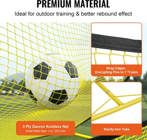 Miniatura 4 de VEVOR Soccer Trainer，Portable Soccer Rebounder Net, Iron Soccer Practice Equipment, Sports Football Rebounder Wall with Portable Bag, Perfect for
