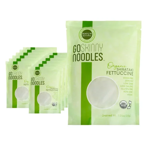 Miniatura 11 de GoSkinny Noodles Angel Hair (paquete de 6), Shirataki y Konjac orgánico, bajo en carbohidratos, bajo en calorías, sin gluten, vegano, keto, paleo