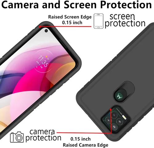 Miniatura 3 de Funda protectora resistente para Motorola Moto G Stylus 2021, a prueba de golpes, a prueba de polvo, 3 en 1, para Moto G Stylus 5G 2021 (negro)