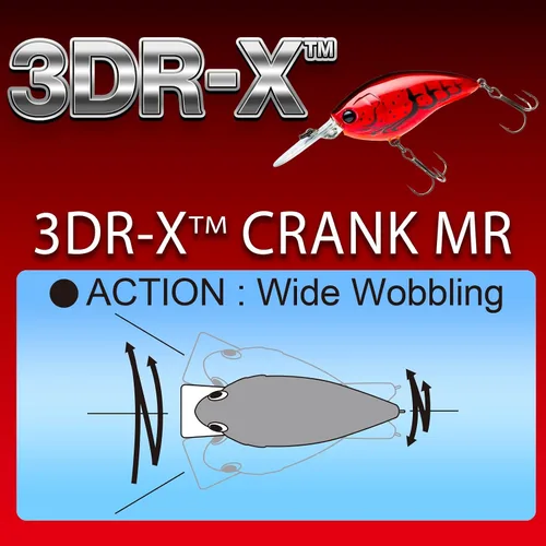 Miniatura 4 de Yo-Zuri 3DR-X Mid Runner MR Crankbait 50mm - 2 Inch Rojo camarón