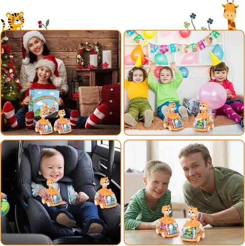Miniatura 6 de ShinySong Coches de juguete para bebés, auto de prensa y marcha para niños pequeños, juguetes iluminados, regalos de cumpleaños para niños y niñas