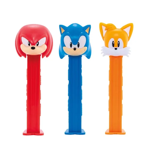 Miniatura 3 de PEZ Sonic The Hedgehog - Juego de dispensadores y cajas de regalo de caramelos: Sonic, nudillos y colas, 3 dispensadores Sonic Pez con repuestos
