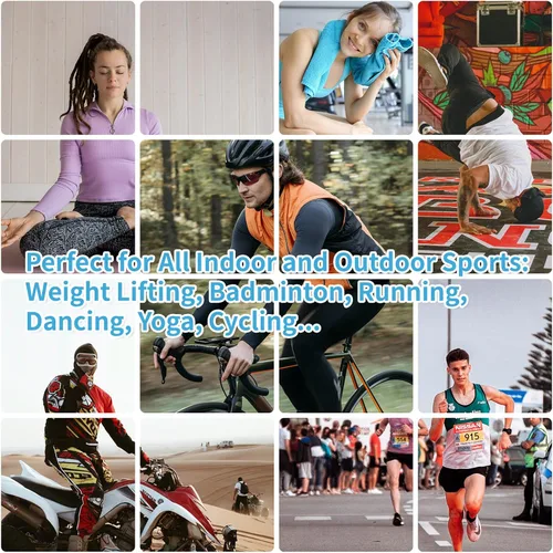 Miniatura 8 de YESLIFE Paquete de 4 toallas refrescantes de 40 x 12 pulgadas, toallas de gimnasio para hombres y mujeres, toallas de entrenamiento suaves y Azul