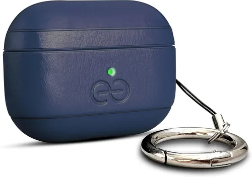 Miniatura 78 de Dreem Om - Funda para estuche con clip para llavero compatible con AirPods 1 y 2, funda de cuero vegano para Airpods para hombres y mujeres, Negro