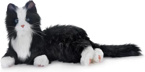 JOY FOR ALL Mascota de compañía para personas mayores – Gato animatrónico realista – Piel suave al tacto realista y ronroneo – Animal de peluche de