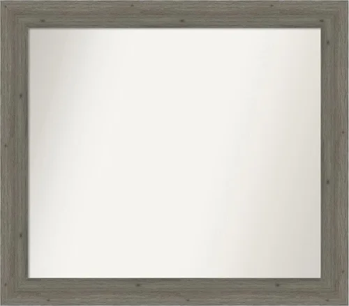 Miniatura 283 de Amanti Art Espejo de pared personalizado no biselado (24.5 x 24.5 pulgadas), marco gris marrón alta, varios tamaños personalizados, espejo de baño