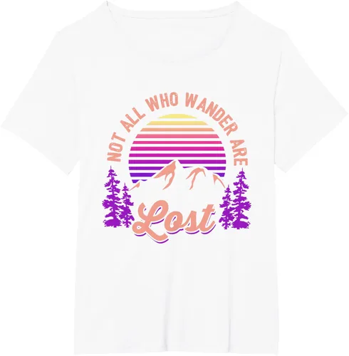 Miniatura 112 de Not All Who Wander Are Lost Vintage Mountains - Camiseta de senderismo, Negro, S