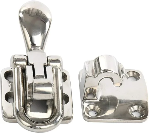 Miniatura 6 de Amarine Made Par de cerrojo de acero inoxidable con cierre de abrazadera de 90 grados para barco, caravana, puerta de escotilla de ático