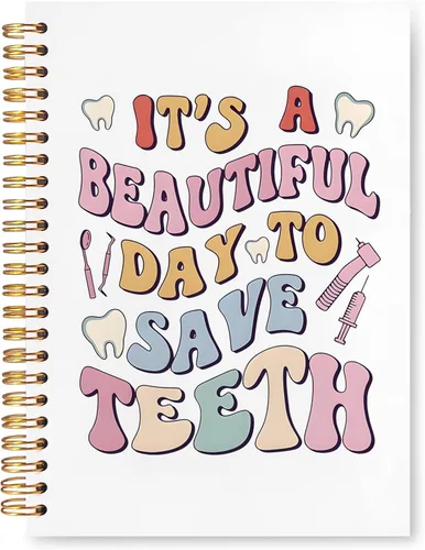 Miniatura 13 de Cuaderno de regalos para dentistas, asistente de higienista dental, regalos de oficina para mujeres, cuaderno de tapa dura en espiral de 5.5 x 8.3