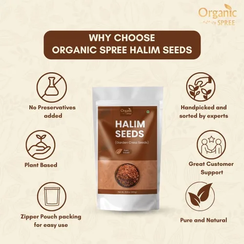 Miniatura 8 de Organic Spree Semillas de Halim 300gm (10.6oz) Semillas de Berro de Jardín Puras y Naturales