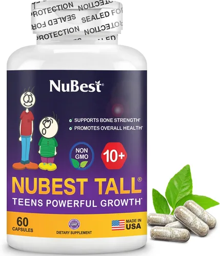 NuBest Alta fórmula de fuerza ósea de alta calidad para 10+, inmunidad mejorada y salud general para mayores de 10 años con calcio, vitamina D3,