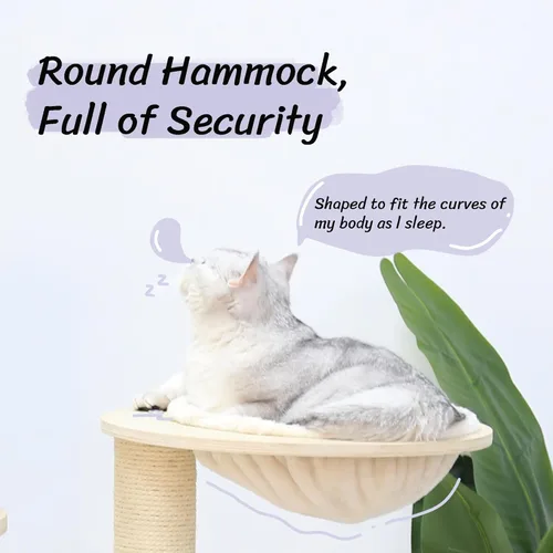 Miniatura 2 de KAMABOKO Árbol para gatos de 67 pulgadas de alto, árbol extragrande para gatos, torre masticable de madera de 8 niveles con condominio para gatos