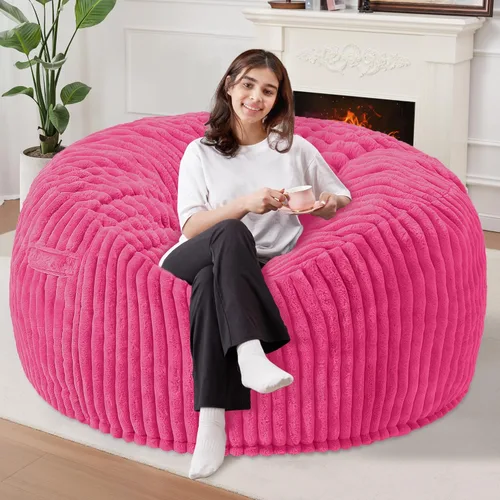Miniatura 45 de Homguava Puf de 3 pies, puf grande de 3 pies, puf grande de 3 pies, puf grande para adultos con relleno de espuma viscoelástica, cómodos puf suave