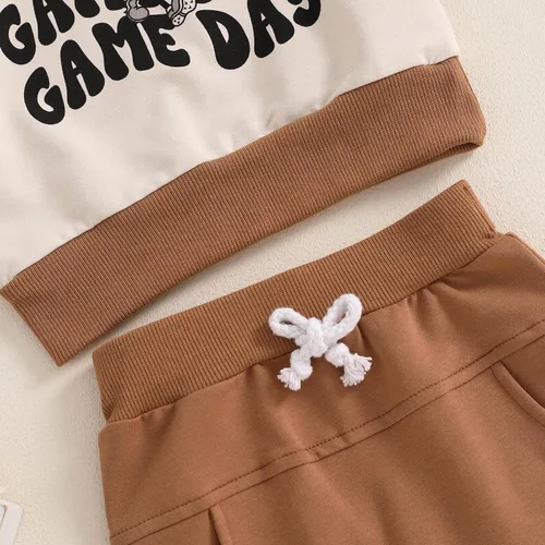 Miniatura 142 de BemeyourBBs Conjunto divertido de sudadera y pantalones de manga larga con letras divertidas para bebé niño y niño