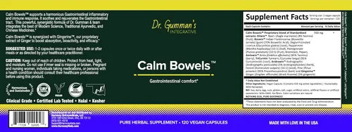 Miniatura 2 de Harmony Nutraceuticals Calm Bowels - Confort gastrointestinal Dr. Gumman's Integrative de mayor potencia máxima biodisponible 120 cápsulas veganas