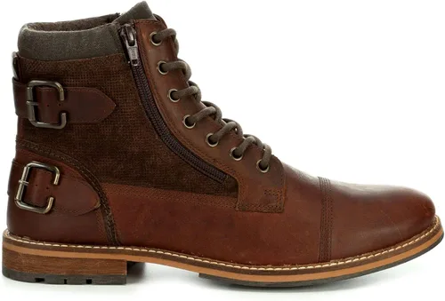 Miniatura 2 de Franco Fortini Dalton - Botas de combate resistentes de cuero con punta redonda para hombre