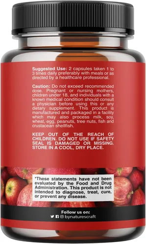 Miniatura 9 de Cápsulas limpiadoras de vinagre de sidra de manzana, pastillas de limpieza profunda y desintoxicación ACV para la salud intestinal y digestiva