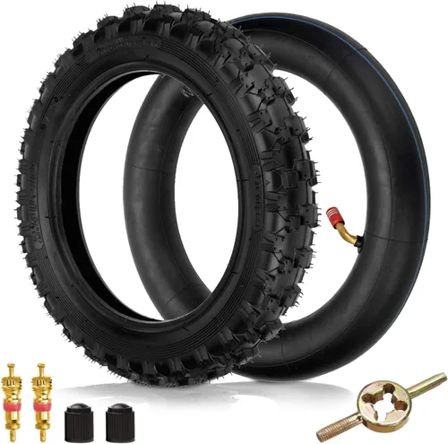 FVRITO Neumático y tubo interior para motocross 2.50-10 compatible con XR50 CRF50 QG-210 Baja DR49 TaoTao DB10 PW50 JR50 DR-Z70 Pit Bike Motovox