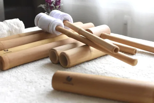 Miniatura 4 de Herramientas de masaje de madera de bambú, juego de 14 rodillos y palos de bambú, kit de terapia de relajación corporal