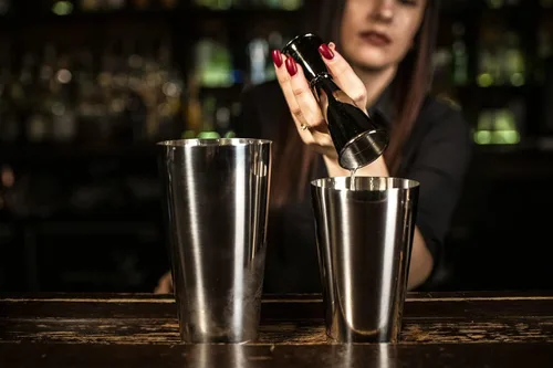 Miniatura 5 de BARIANTTE - Jigger de cóctel para bartending, vaso de chupito japonés de 2 onzas, 1 oz, color negro Negro espacial