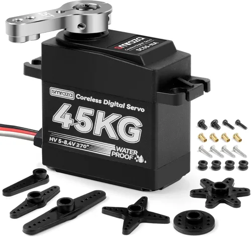 Miniatura 7 de Servomotor sin núcleo de 99.2 lbs de dirección de alto torque: Smraza 8.4V Servo Digital de acero inoxidable servo impermeable para RC escala 1/10