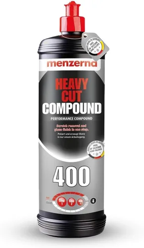 Menzerna Heavy Cut 400 250 ml (8 onzas) Anteriormente Fast Gloss 400 - un innovador pulido automotriz que elimina los arañazos y crea brillo en un