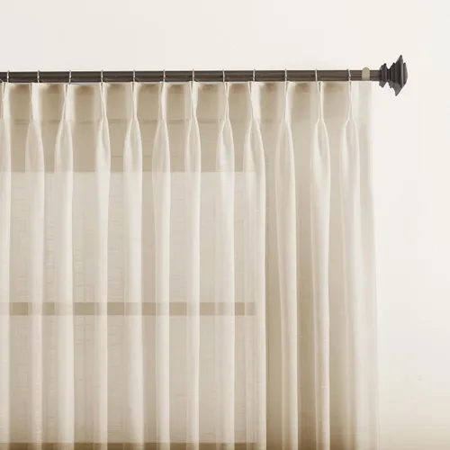 Miniatura 8 de Cortinas traslúcidas blancas de 96 pulgadas de largo, paneles de cortinas plisadas dobles para ventana, 52 pulgadas de ancho x 96 pulgadas de largo