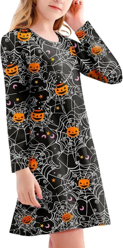 Miniatura 4 de Vestido de manga larga con estampado de Mardi Gras para niñas de 3 a 12 años