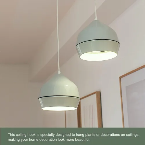 Miniatura 4 de YOKIVE 2 ganchos de techo de aleación M10, colgador de accesorios colgantes galvanizados Lámpara de araña colgante, ideal para el hogar