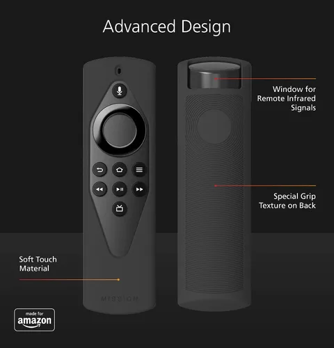 Miniatura 3 de Funda hecha para Amazon Remote Cover Case, para Alexa Voice Remote Lite Negro