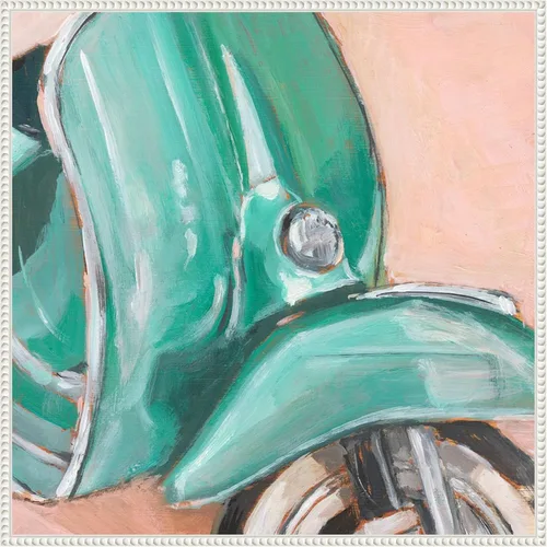 Miniatura 7 de Amanti Art Framed Canvas Wall Art 30x30 Retro Scooter IV by Ethan Harper, Framed Wall Art Canvas, Transportation Artwork, Country Rustic Decor